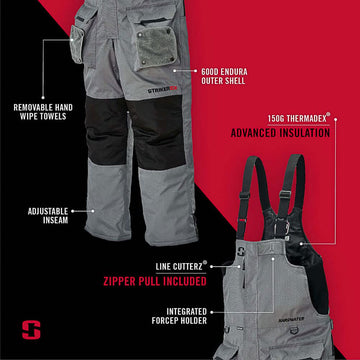 Close-up of Thermadex insulation in Striker Hardwater bib