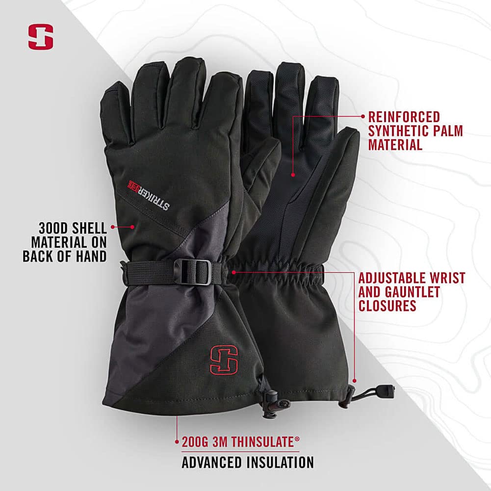 Striker Predator glove in Black/Gray size 3XL folded for display