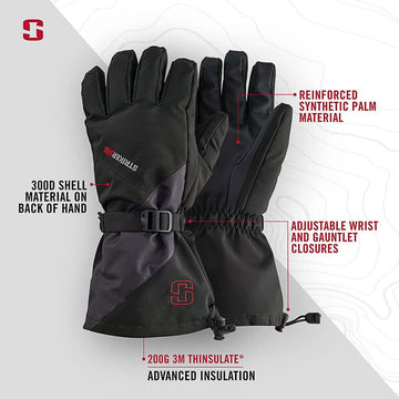 Striker Predator glove in Black/Gray size 3XL folded for display