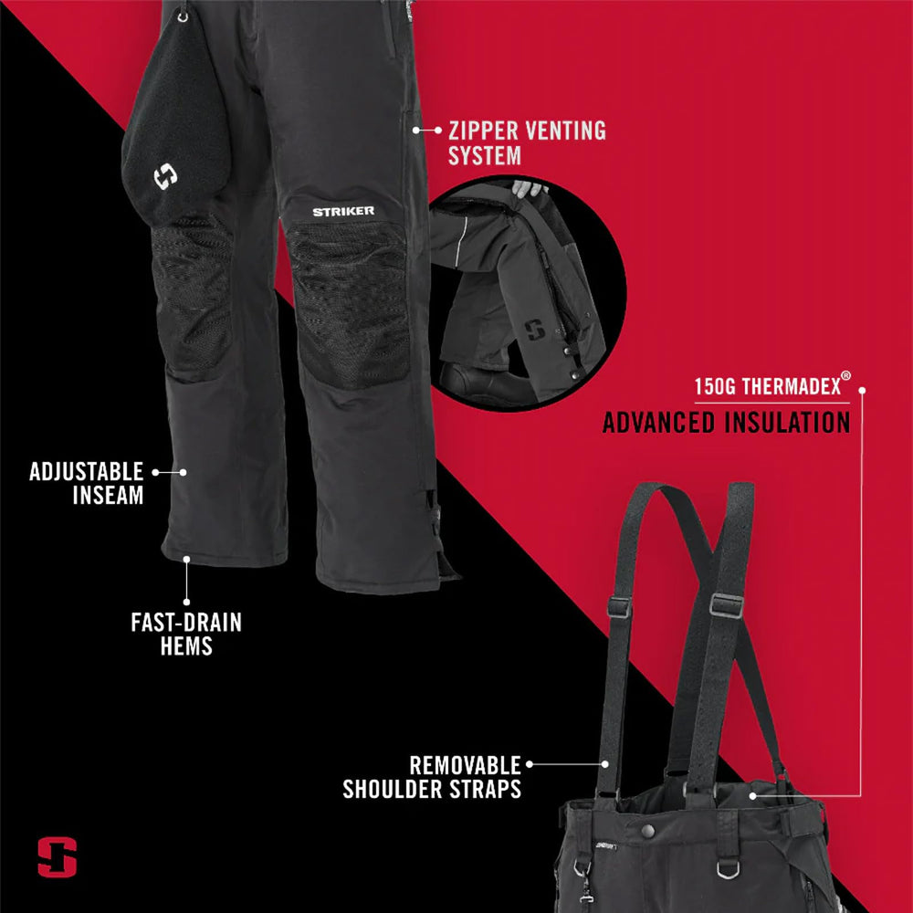 Striker Prism women's pant includes Sureflote flotation for added peace of mind on ice.