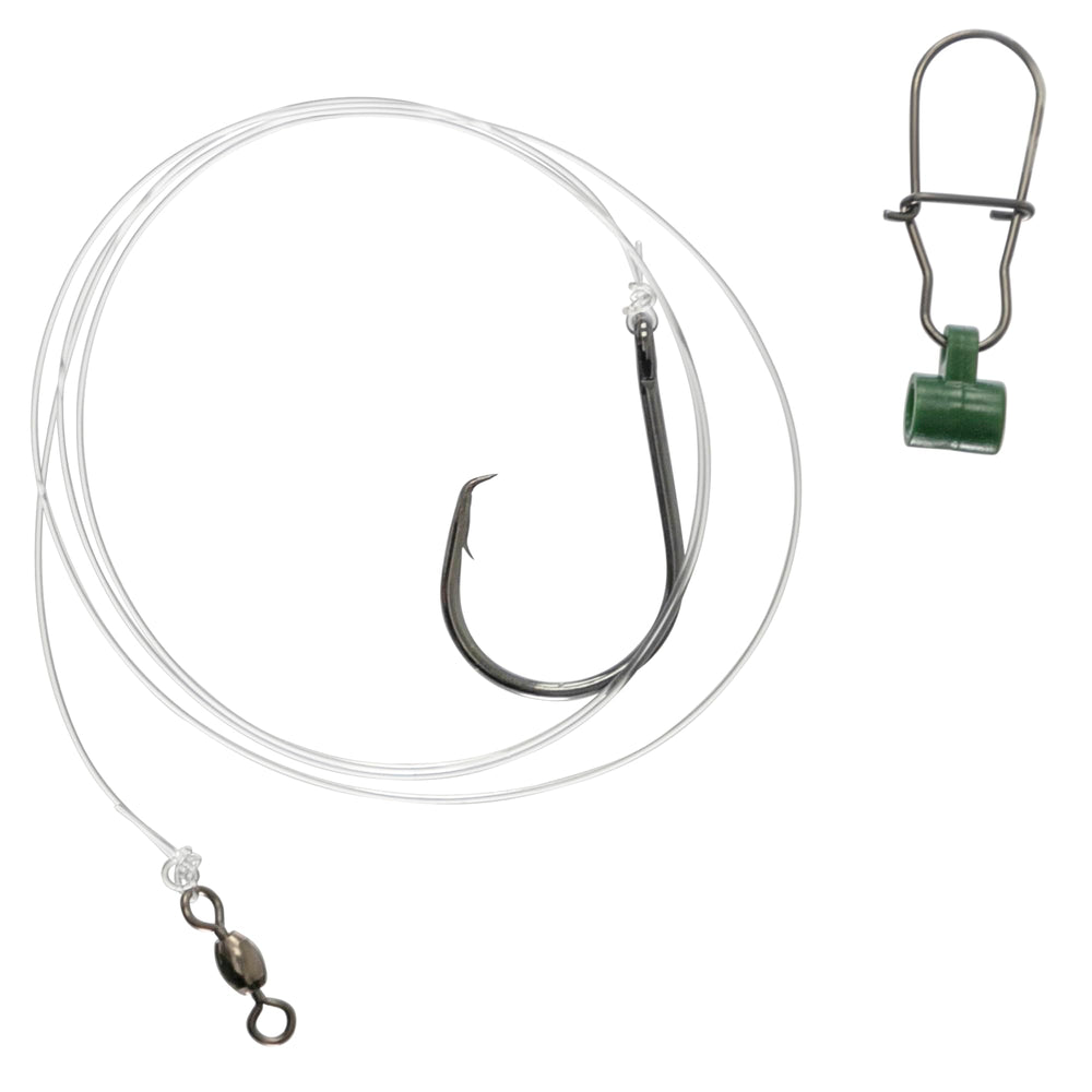 Striped bass slider rig with 8/0 inline circle hook by Uncle Mo's Tackle