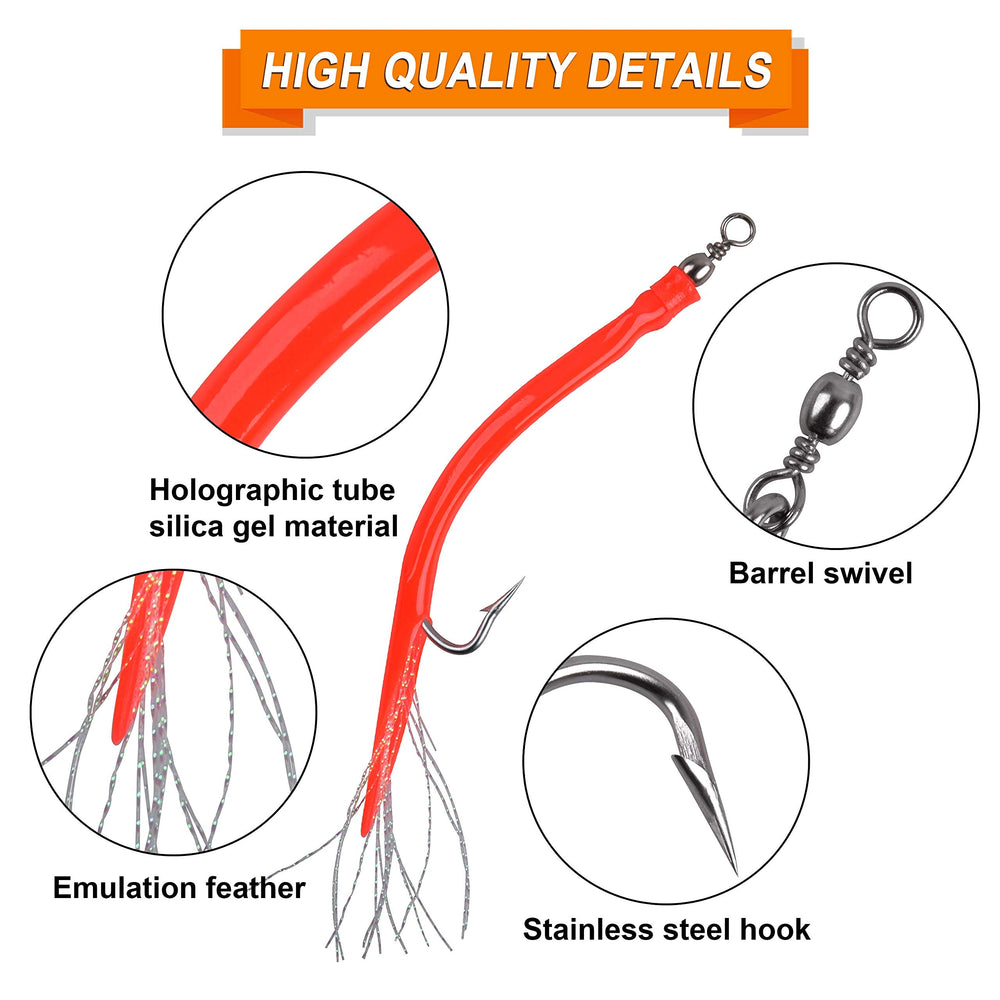 Open ring and long shank hook design for secure hookset