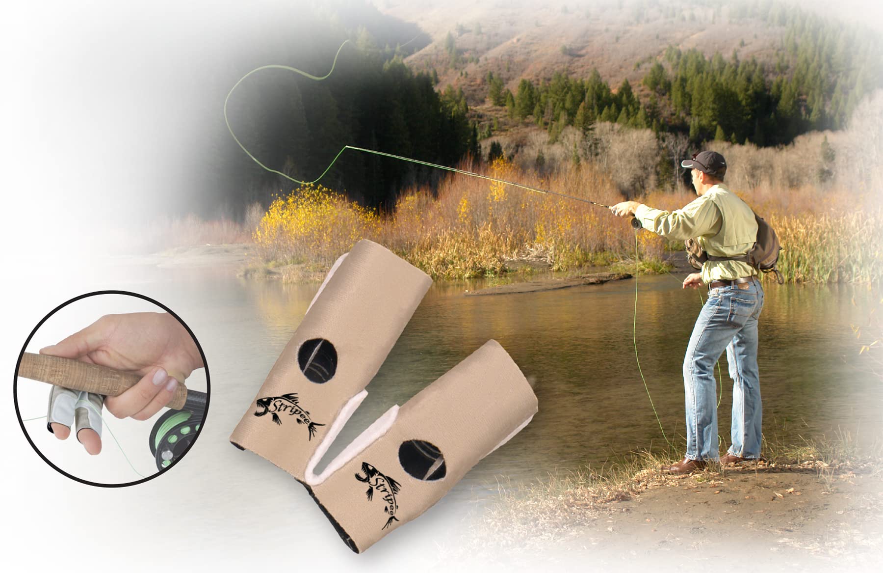 Stripee angler on the water using the tool on a line.