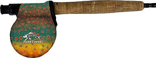 Stripee reel cover fits regular arbor width, keeping the spool secure when casting.