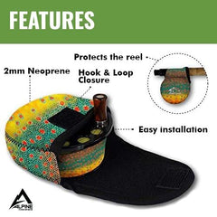 Stripee Reel Creel universal reel compatibility fits across multiple reel sizes.