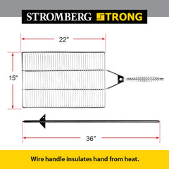 Stromberg Carlson GR-1522 locking handle adjusts heat for precise cooking.