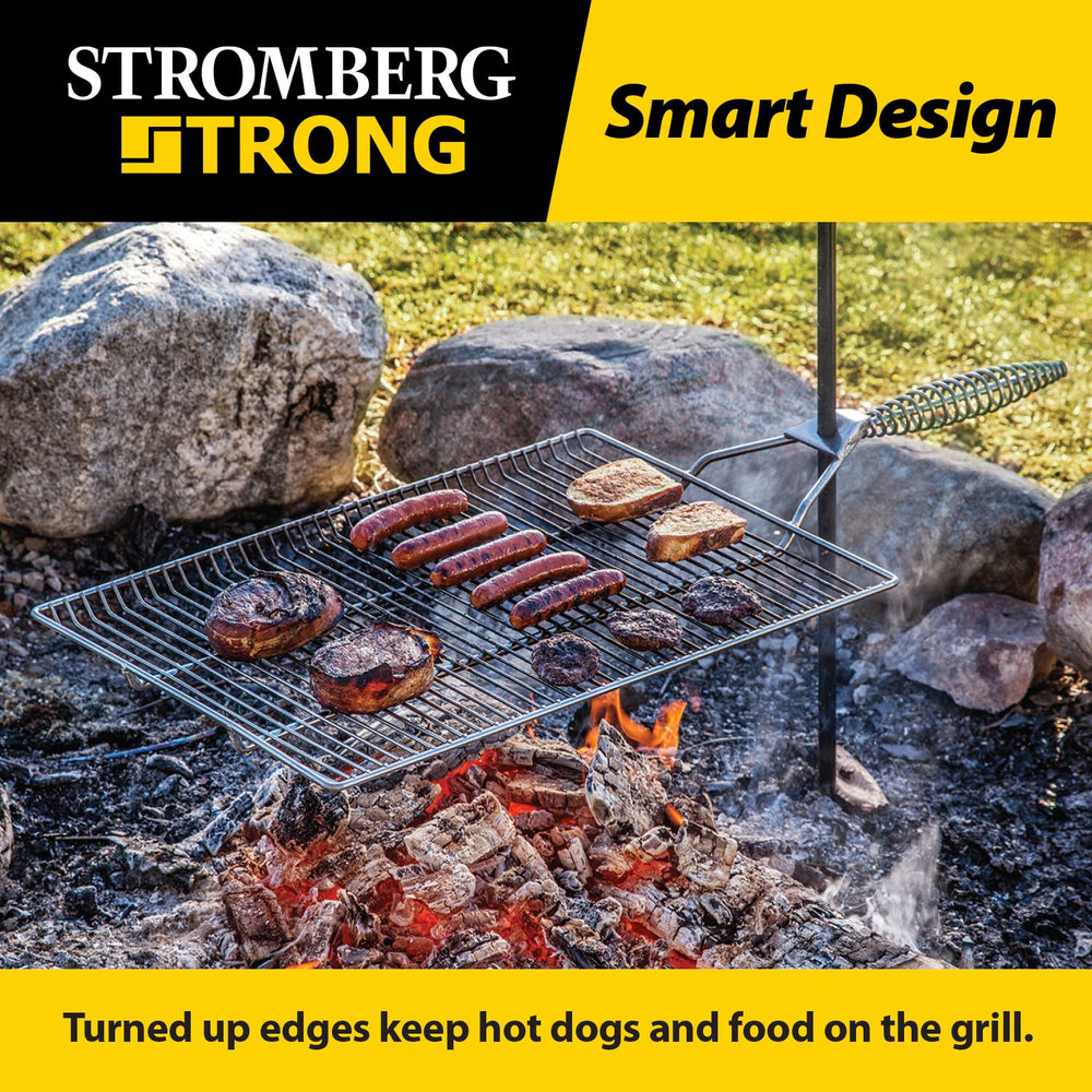 Stromberg Carlson GR-1522 stake ready for grilling over a campfire.