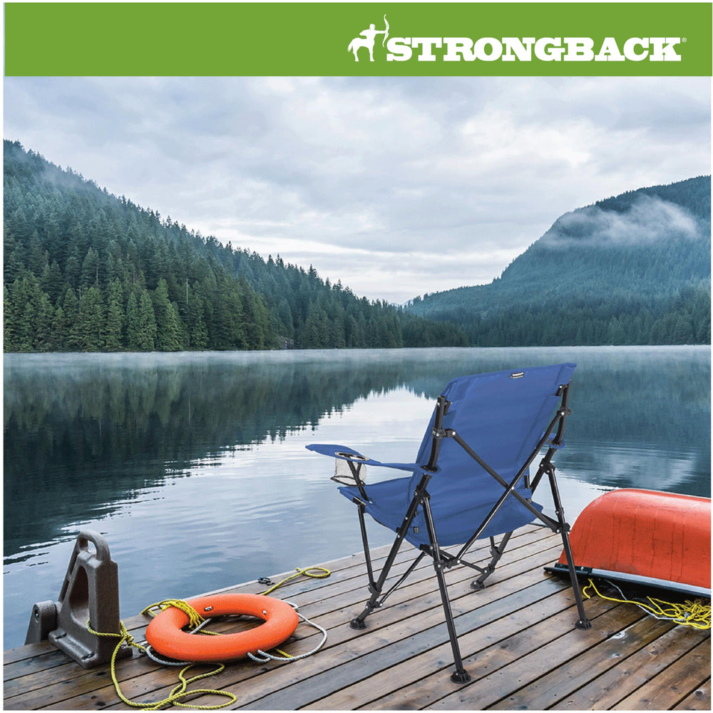 STRONGBACK Guru chair folded-compact view highlighting portability
