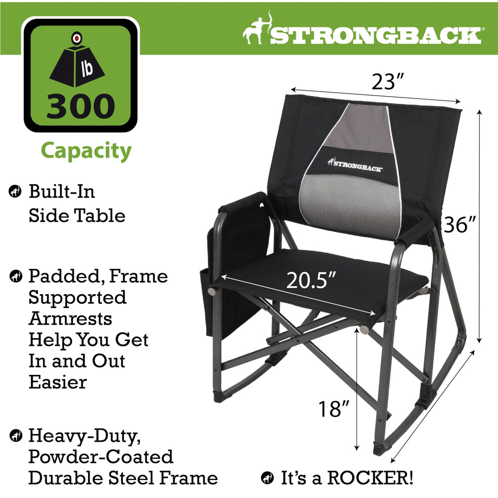 STRONGBACK Director chair highlighting lumbar-support for comfortable seating.