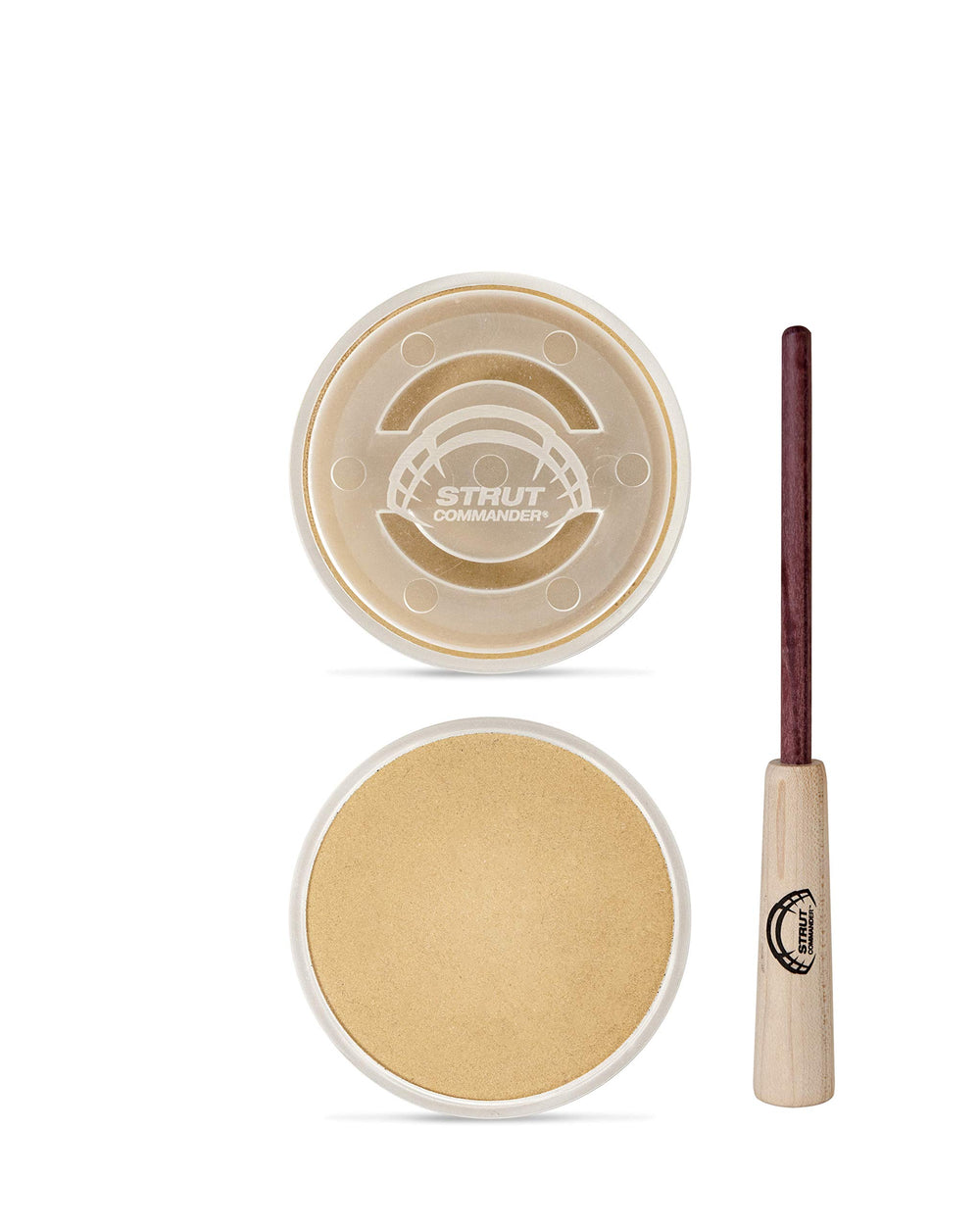 STRUT Commander turkey pot call front view featuring ceramic surface for realistic yelps.