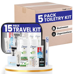Stuhrling Bottle TrekTote 15-Piece Kit interior view for organized travel.