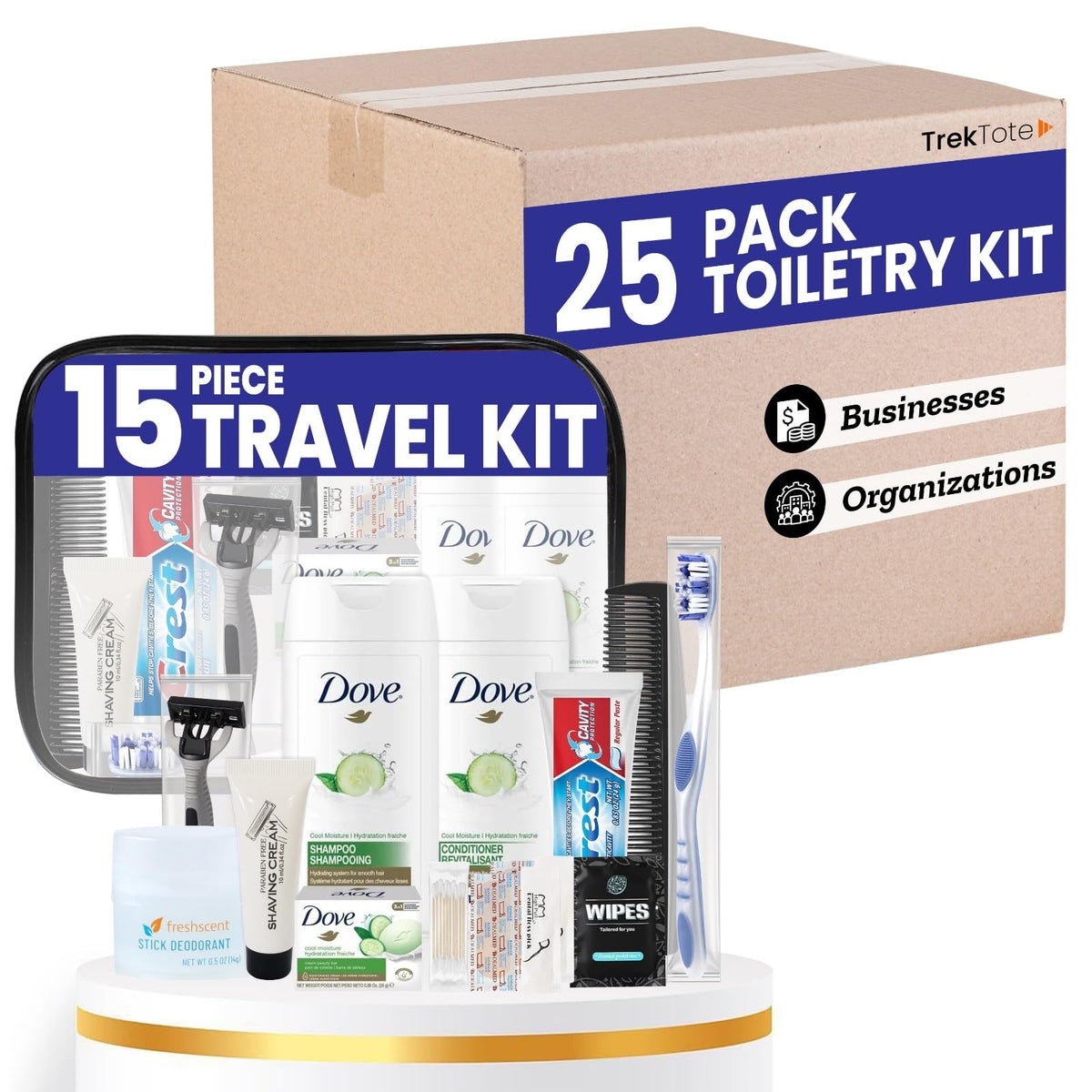 Stuhrling Bottle TrekTote full kit packaging ready for easy travel access and distribution.