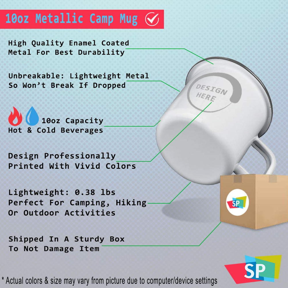 Style In Print travel mug side view highlights durable enamel finish for everyday use