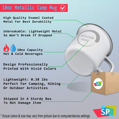 Style In Print travel mug side view highlights durable enamel finish for everyday use