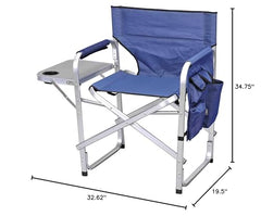 Stylish Camping SL1204BLUE chair with handy accessory pockets for essentials