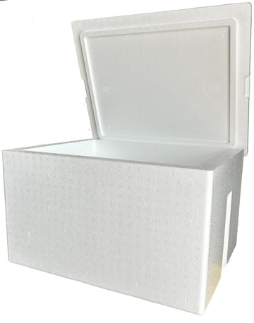 Styrofoam Ice Chest 68 qt front view shows large capacity for drinks and party essentials.