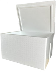 Styrofoam Ice Chest 68 qt front view shows large capacity for drinks and party essentials.