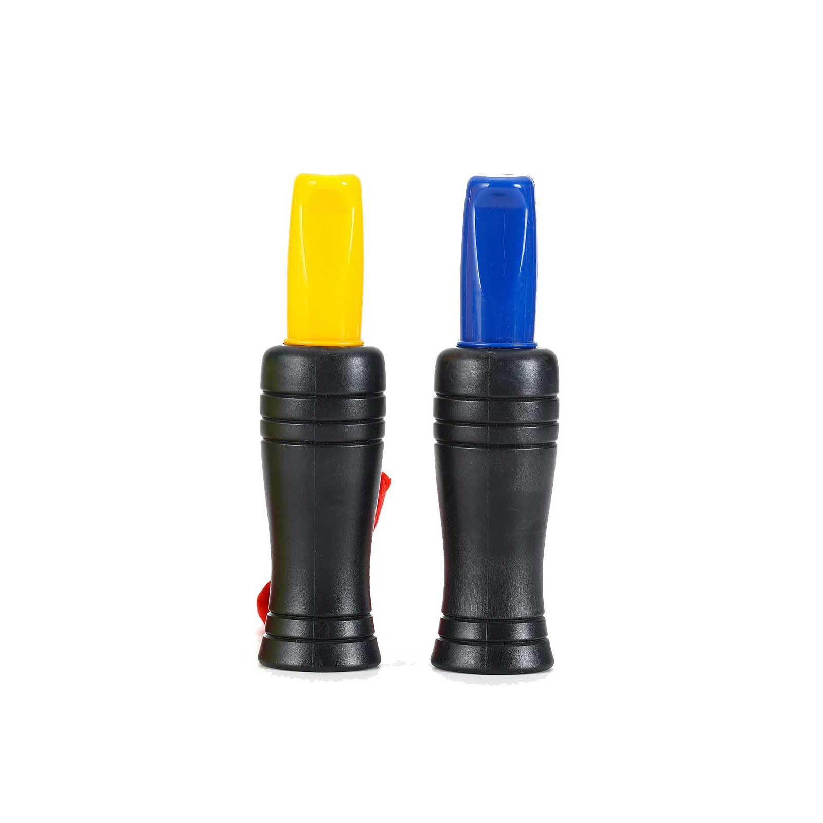 SU LIFE duck calls with black bodies and yellow mouthpieces for reliable field performance.
