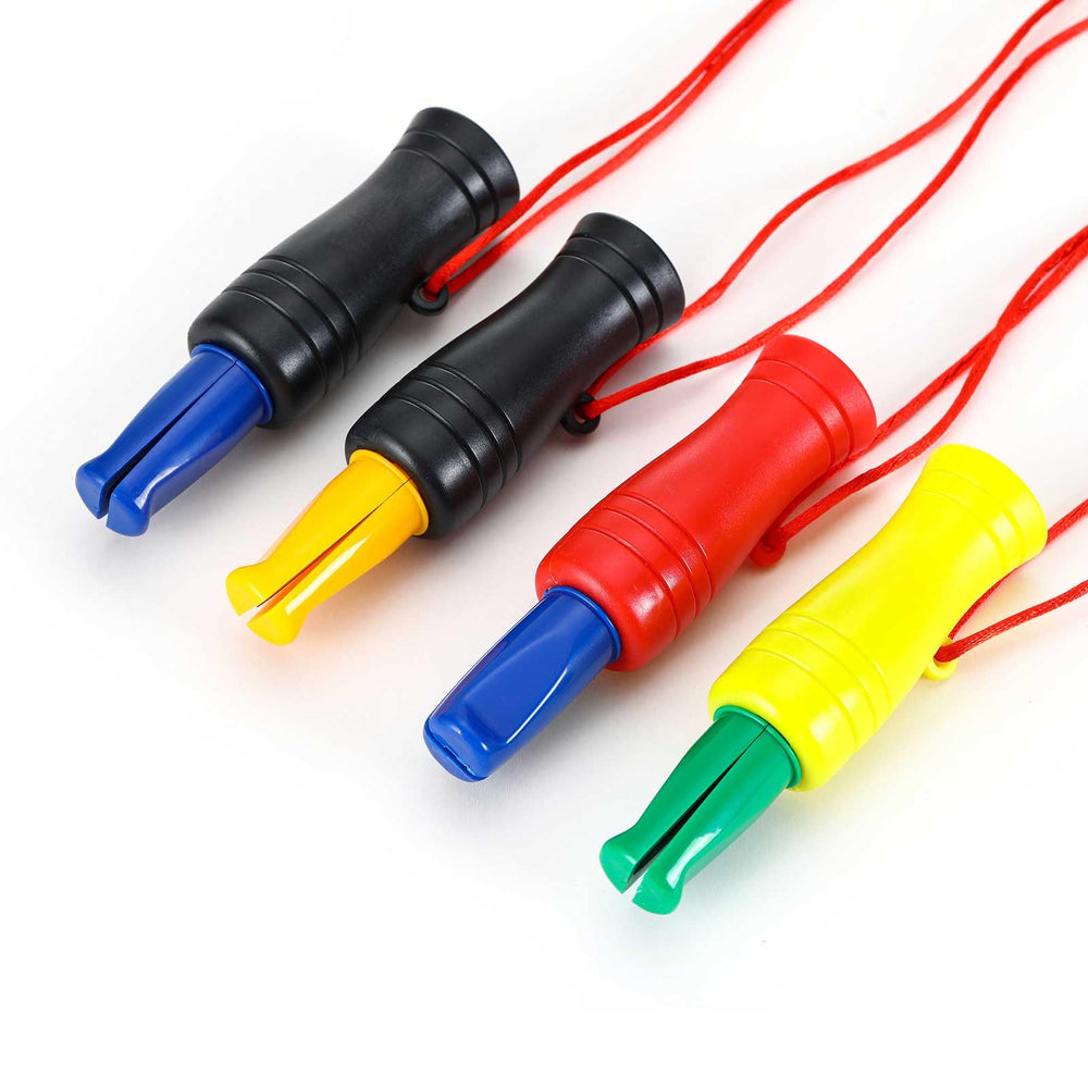 Durable plastic construction withstands rain and damp mornings in the field.