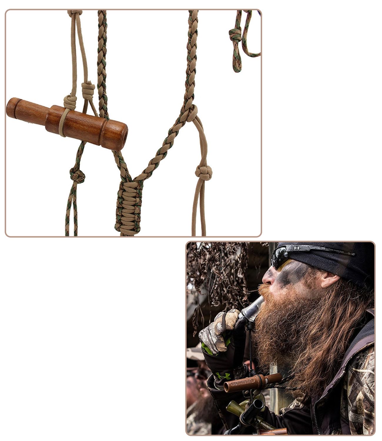 SU LIFE lightweight duck call at 31.4 g for extended hunts.