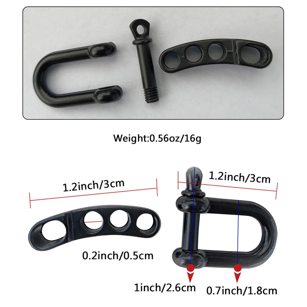 SU LIFE screw-pin U shackle clip black enables quick setup