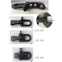 SU LIFE adjustable paracord clip with 3 hole buckle for precise fitting