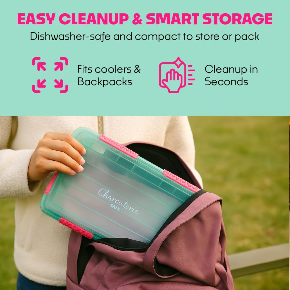 SubSafe Charcuterie Safe 2.0 cheese knife included for easy serving.