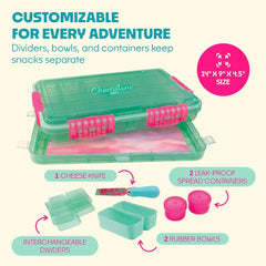 SubSafe Charcuterie Safe 2.0 interchangeable dividers highlight customizable snack zones.