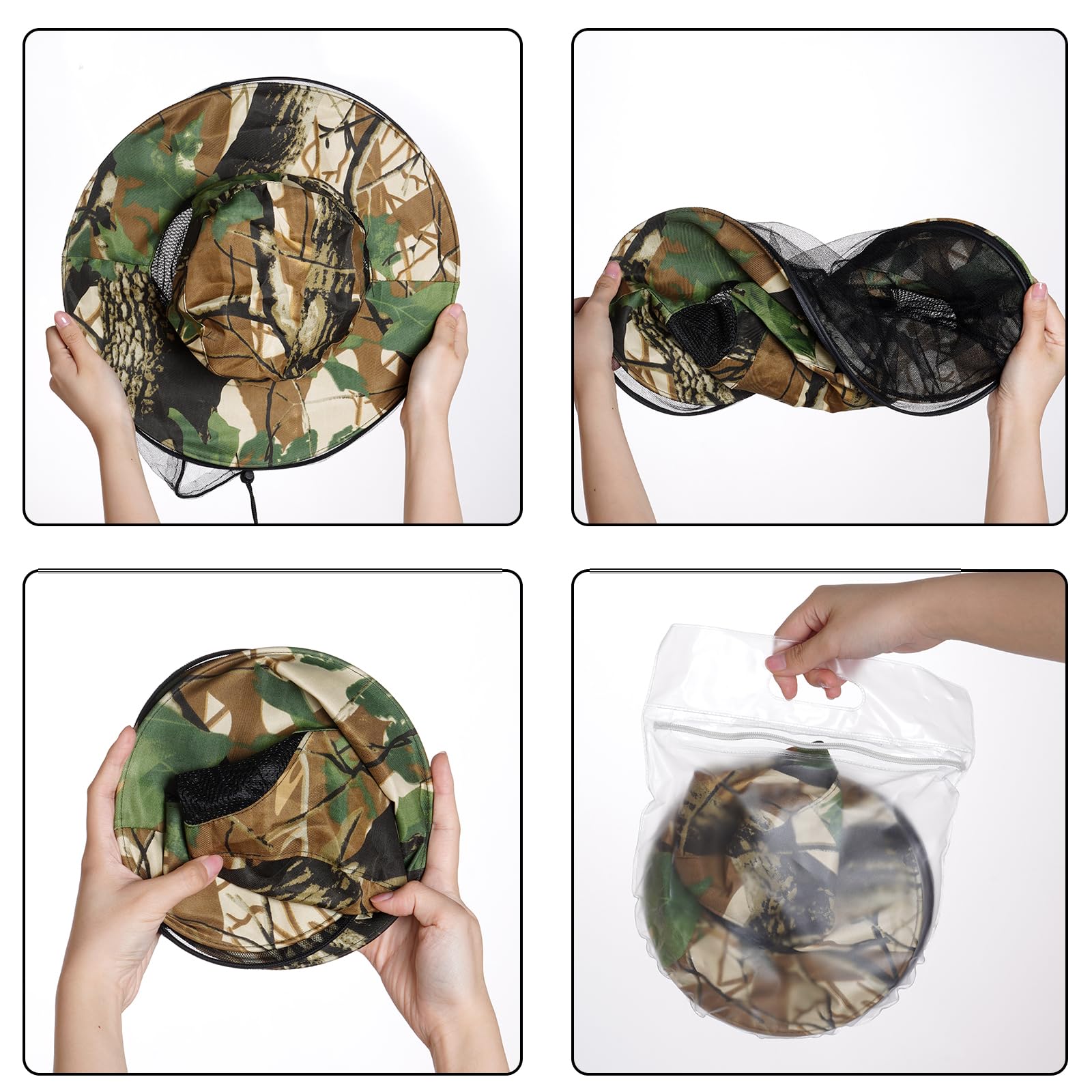 Two-pack Sucrain mosquito head net hats