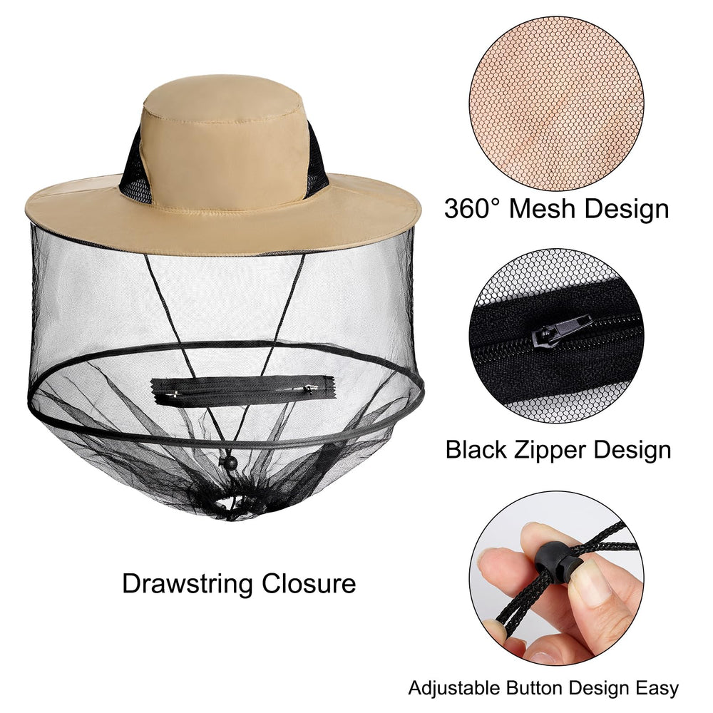 Beige hat with hidden mesh design