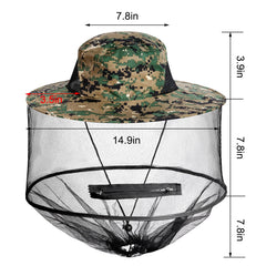 Wide brim and green digital camouflage Sucrain hat