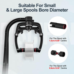 Suction cup base adheres to smooth surfaces (wet glass)