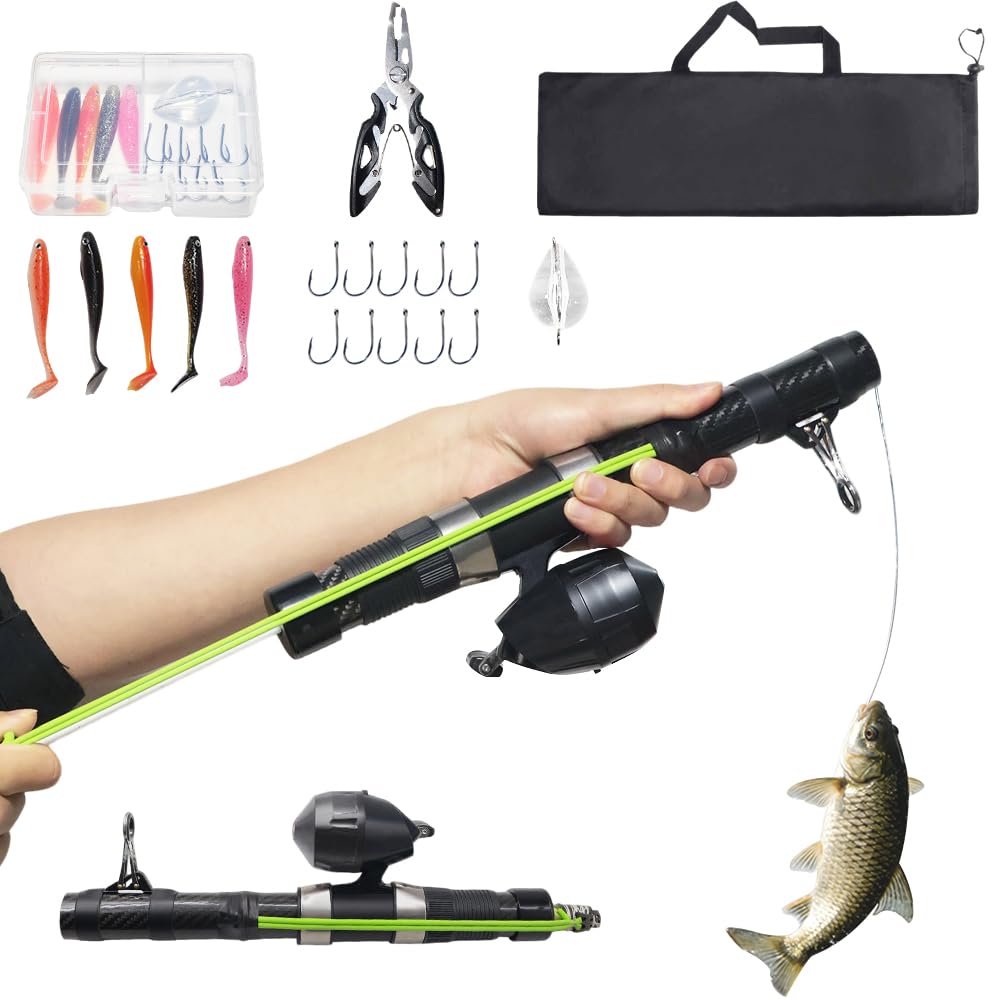 SUFFUSE bait-launcher rod front port enables precise lure deployment for freshwater and saltwater.