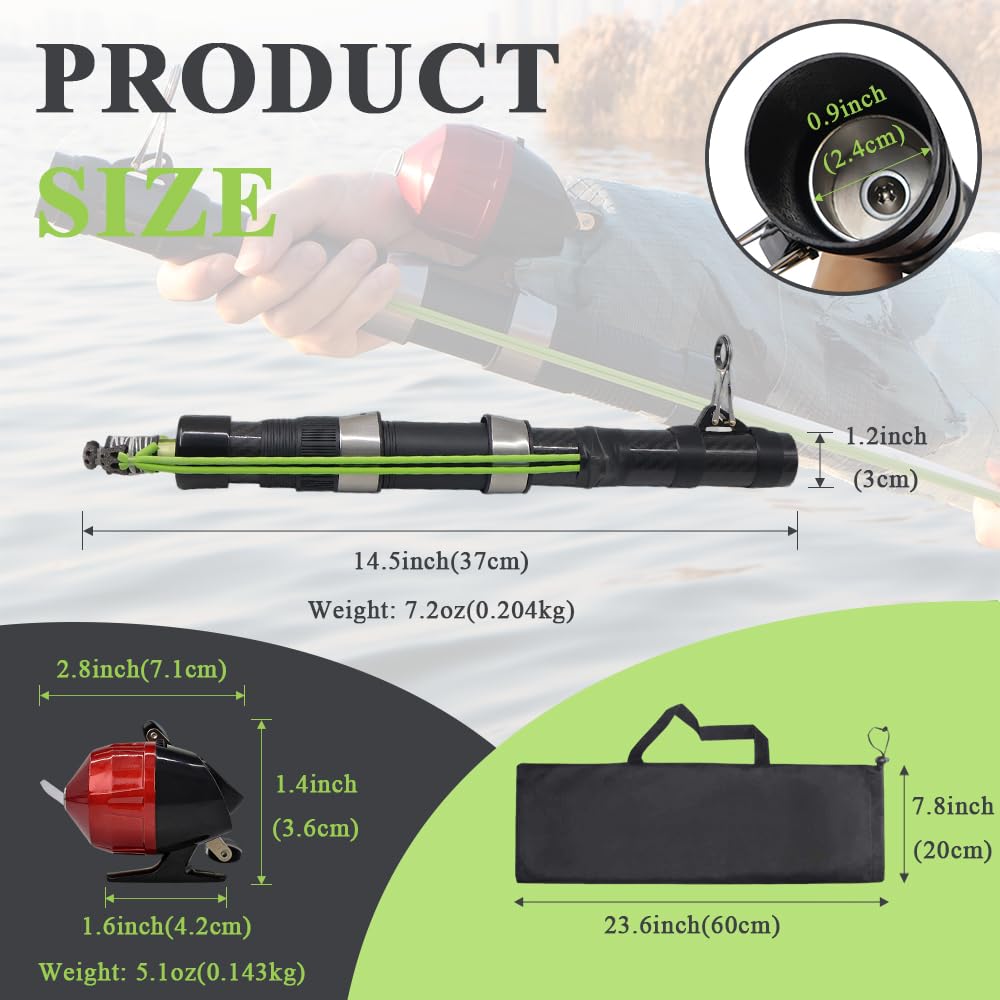 SUFFUSE BL10S-Red with reel attached, quick start snap-and-lock mounting.
