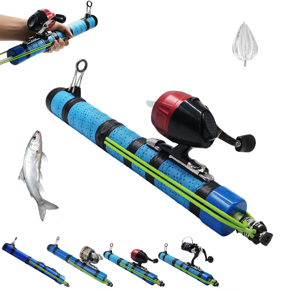 SUFFUSE Fishing Rod showing its compact 38cm form for travel and storage.