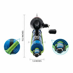 SUFFUSE fishing rod portable in backpack, ideal for travel and camping.