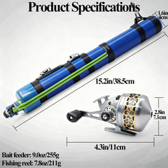 SUFFUSE fishing rod portable design enables convenient travel to lakes, beaches, and rivers