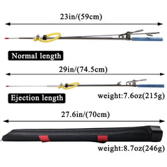 SUFFUSE speargun handle shows ergonomic grip for reduced fatigue during dives.