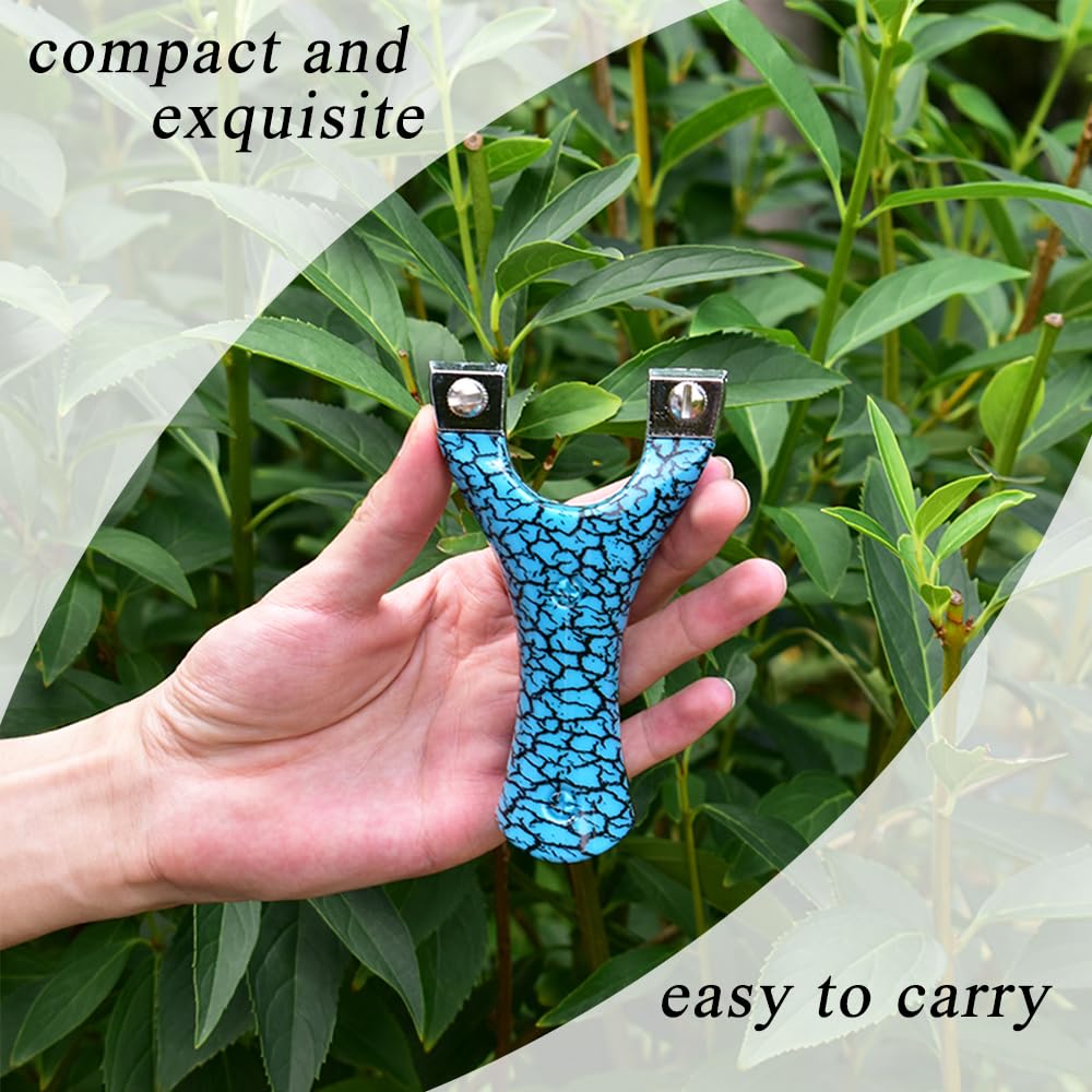 SUFFUSE slingshot blue ammo demonstrates clay pellets included for versatile practice