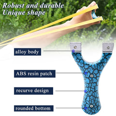 SUFFUSE slingshot blue bands shows included bands for quick setup and replacement