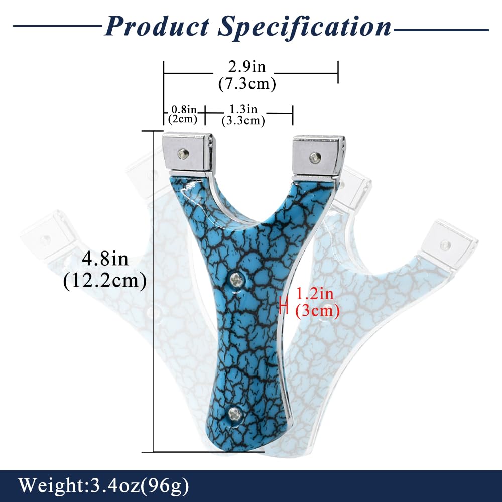 SUFFUSE slingshot blue grip emphasizes ergonomic design for comfortable aiming
