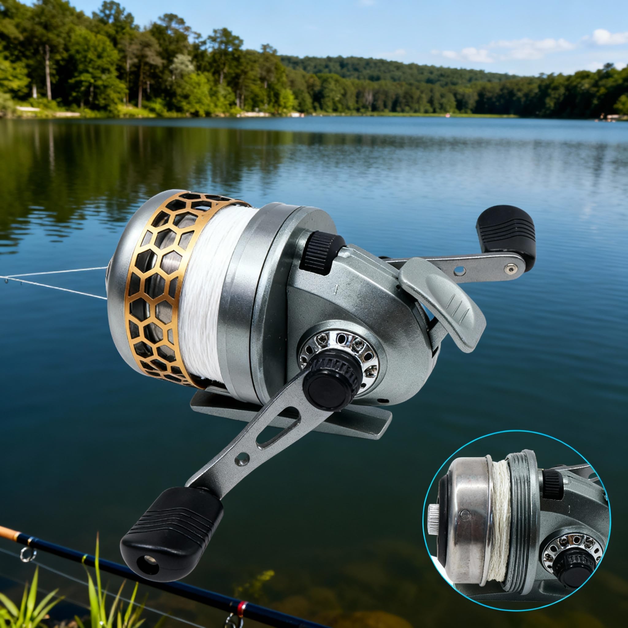SUFFUSE fishing catapult rod compact size fits backpacks and vehicle trunks for travel.