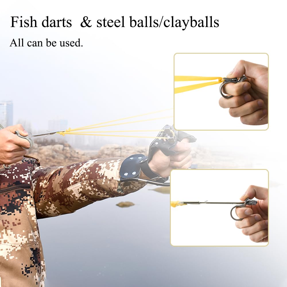 SUFFUSE fish dart release ring works with fishing slingshots near water.