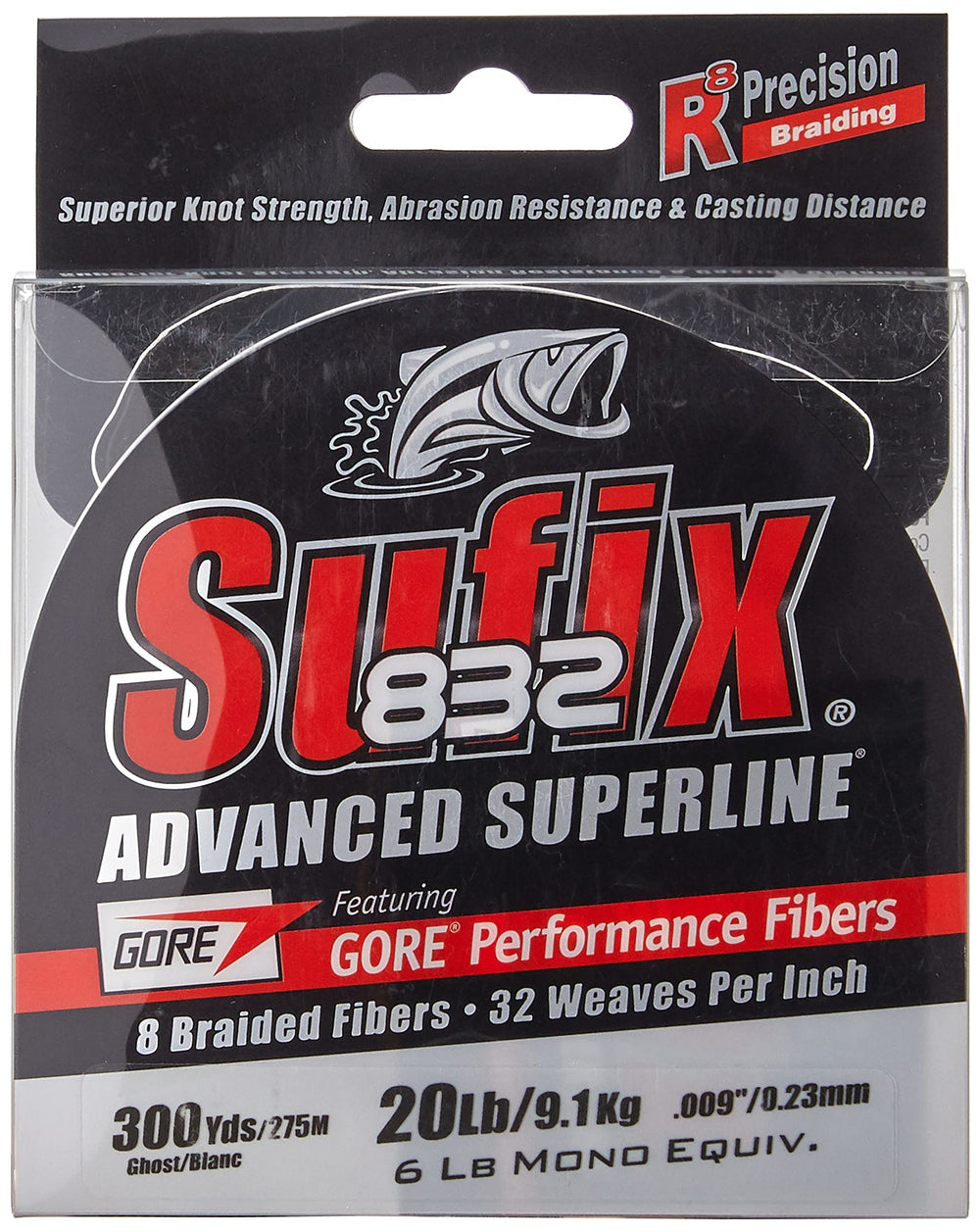 Sufix 832 Advanced Superline braid close-up showing fiber construction
