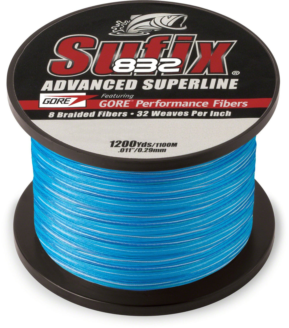 Sufix 832 Braid 10 lb Coastal Camo fishing line spool - 1200 yards