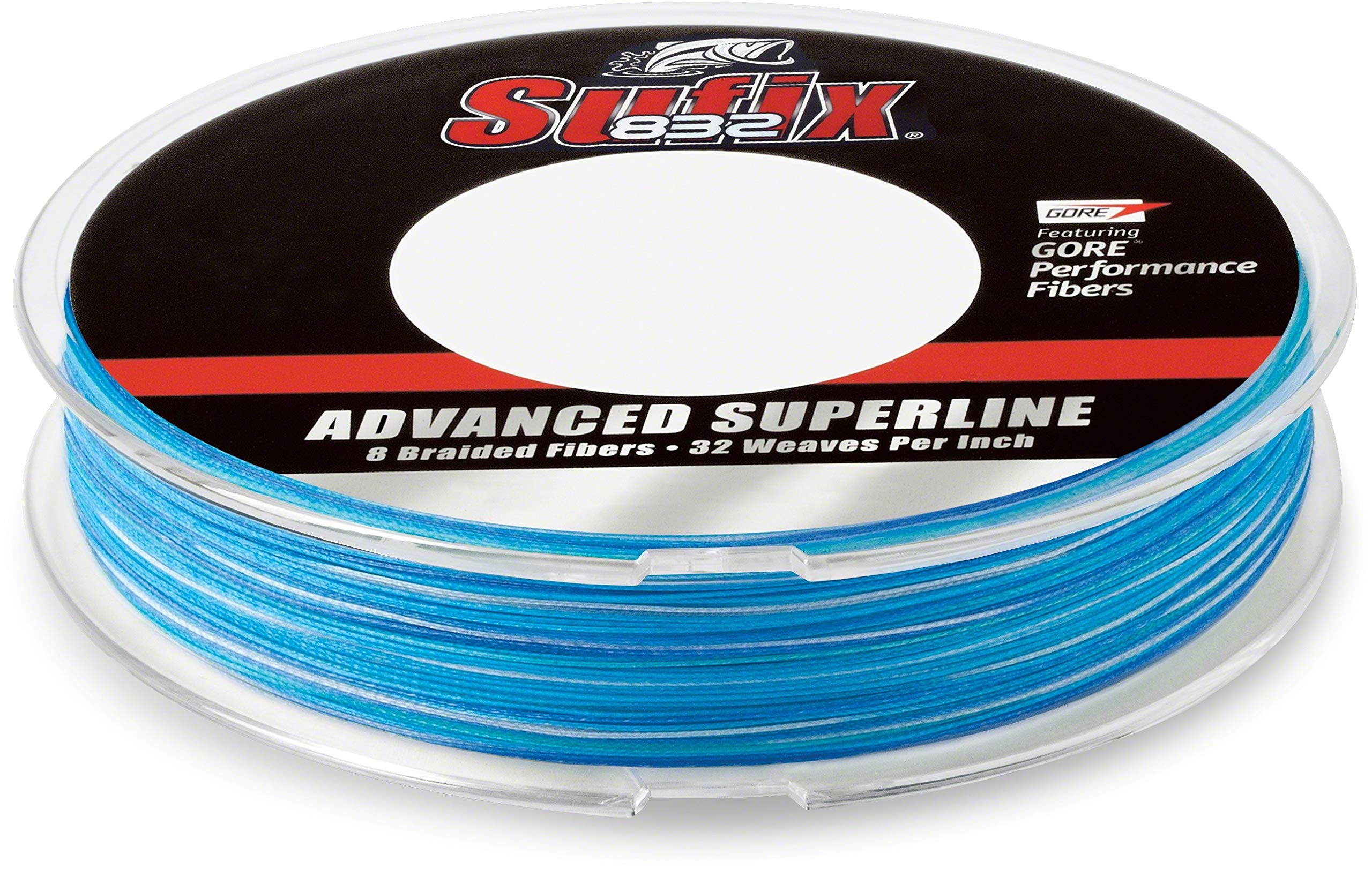 Sufix 832 braided line in coastal camo, 30 lb test, 150 yd, ready for saltwater fishing