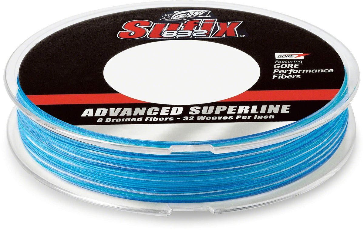 Sufix 832 braided line in coastal camo, 30 lb test, 150 yd, ready for saltwater fishing
