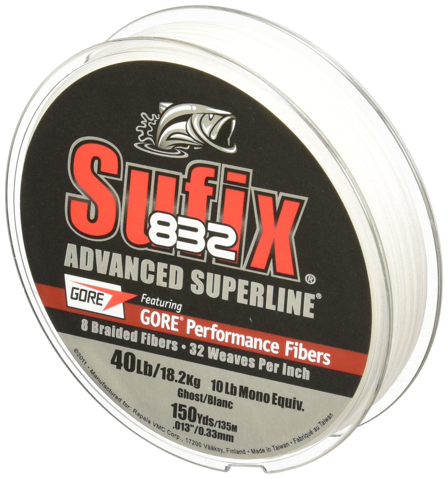 Sufix 832 Braid 30 lb Ghost 150 Yards Advanced Superline Fishing L