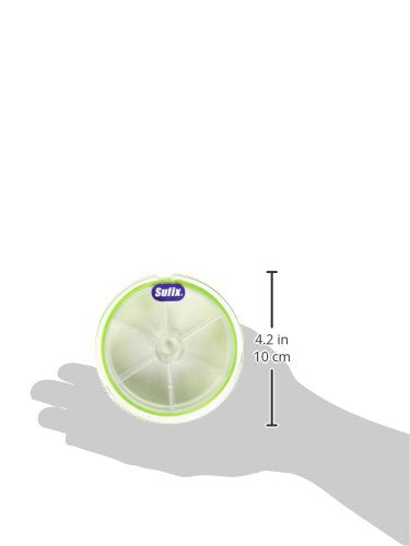 Sufix 832 Neon Lime, 32 weaves, improves braid roundness and sensitivity.