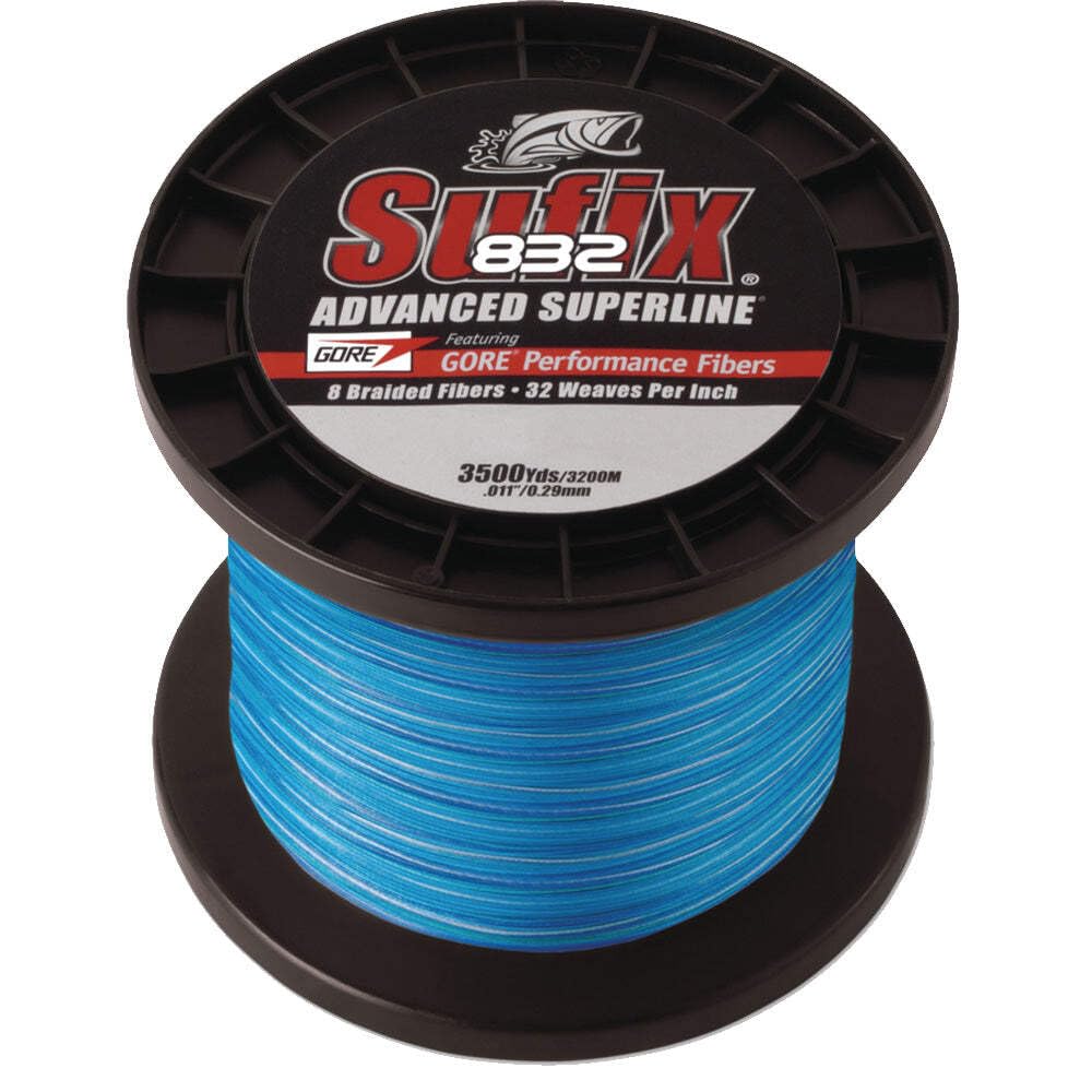 Sufix 832 Braid 50 lb Coastal Camo spool for saltwater fishing.
